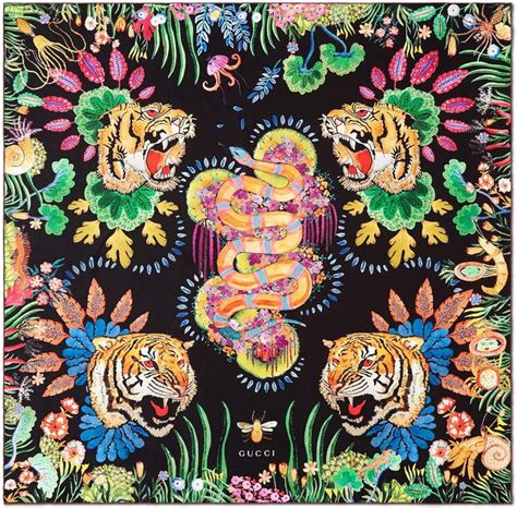 gucci silk tiger scarf|authentic gucci silk scarf.